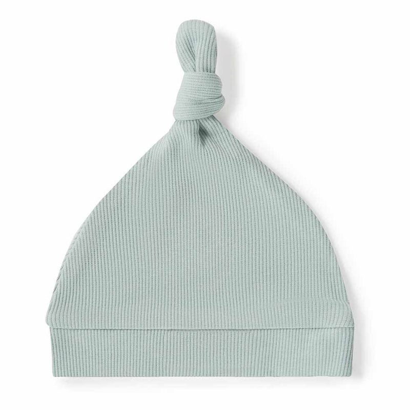 Sage Ribbed Knotted Beanie