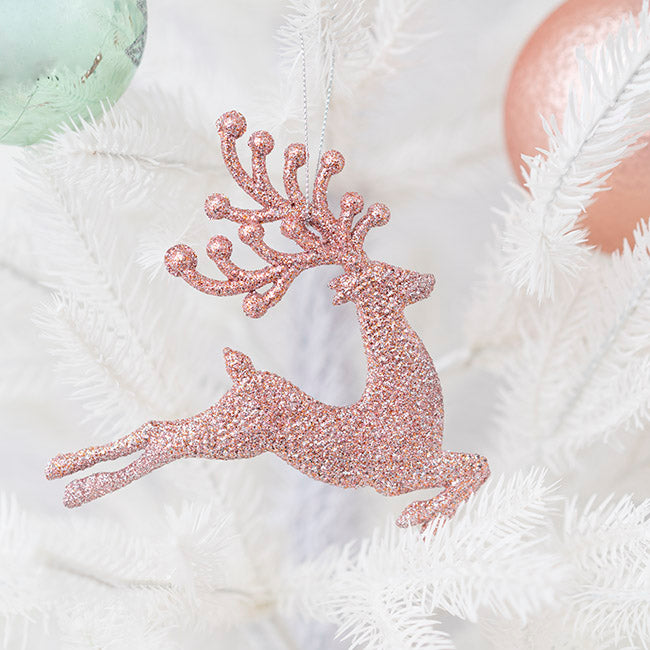 Hanging Running Reindeer Christmas Ornament