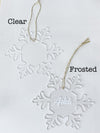 Personalised Snowflake Ornament - Christmas Font