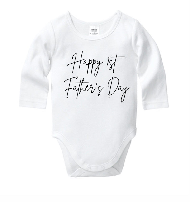 Happy 1st Father’s Day Onesie - Fancy Font