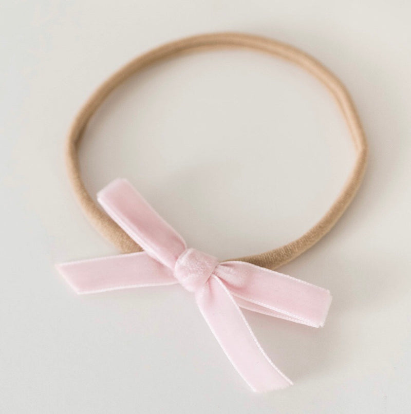 Lullaby Pink Velvet Bow