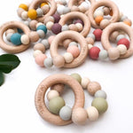 Natural Silicone and Beech Wood Teether