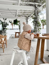 Long Sleeved Waffle Tee- Latte