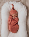 Clay Swaddle Sack and Beanie Set